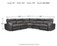 Samperstone 5-Piece Power Reclining Sectional Signature Design by Ashley®