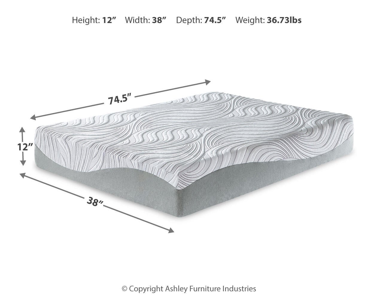 12 Inch Memory Foam  Mattress Sierra Sleep® by Ashley
