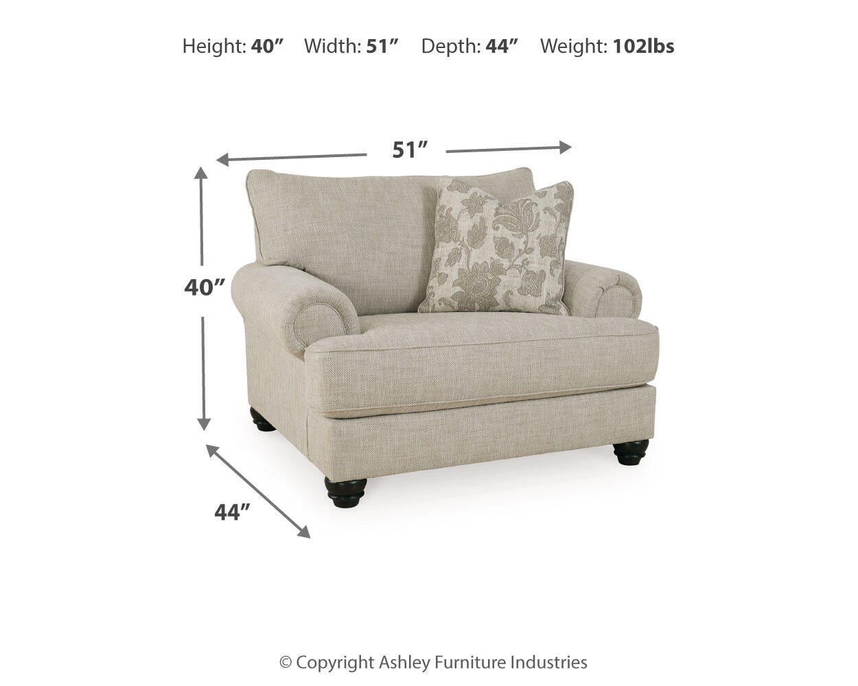Asanti Chair and a Half Benchcraft®