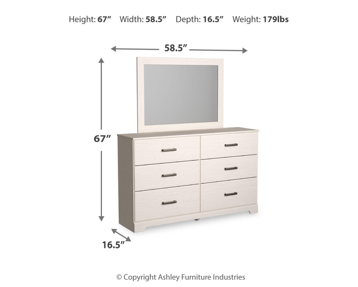 Stelsie Dresser and Mirror Signature Design by Ashley®