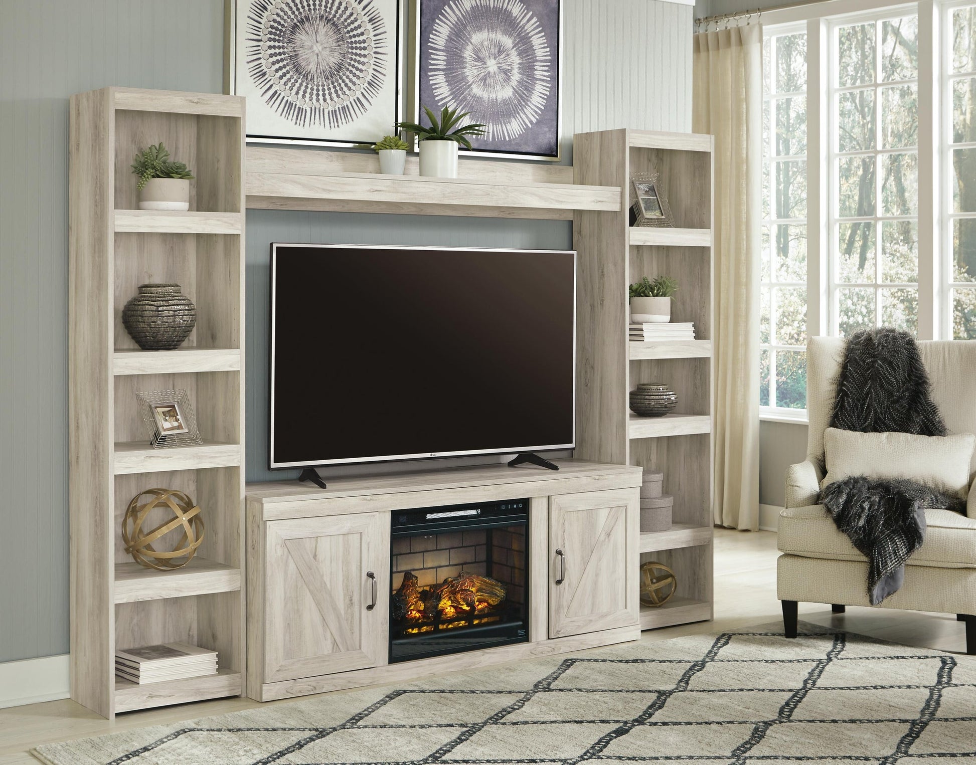 Bellaby 4-Piece Entertainment Center with Electric Fireplace Signature Design by Ashley®