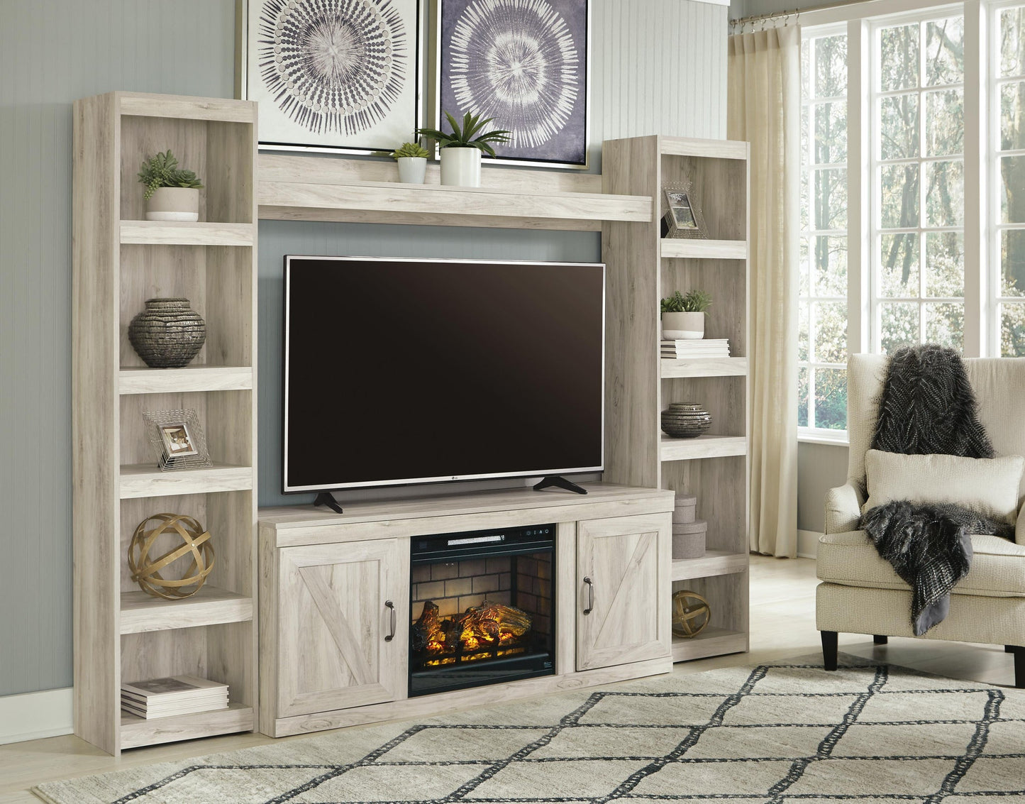 Bellaby 4-Piece Entertainment Center with Electric Fireplace Signature Design by Ashley®