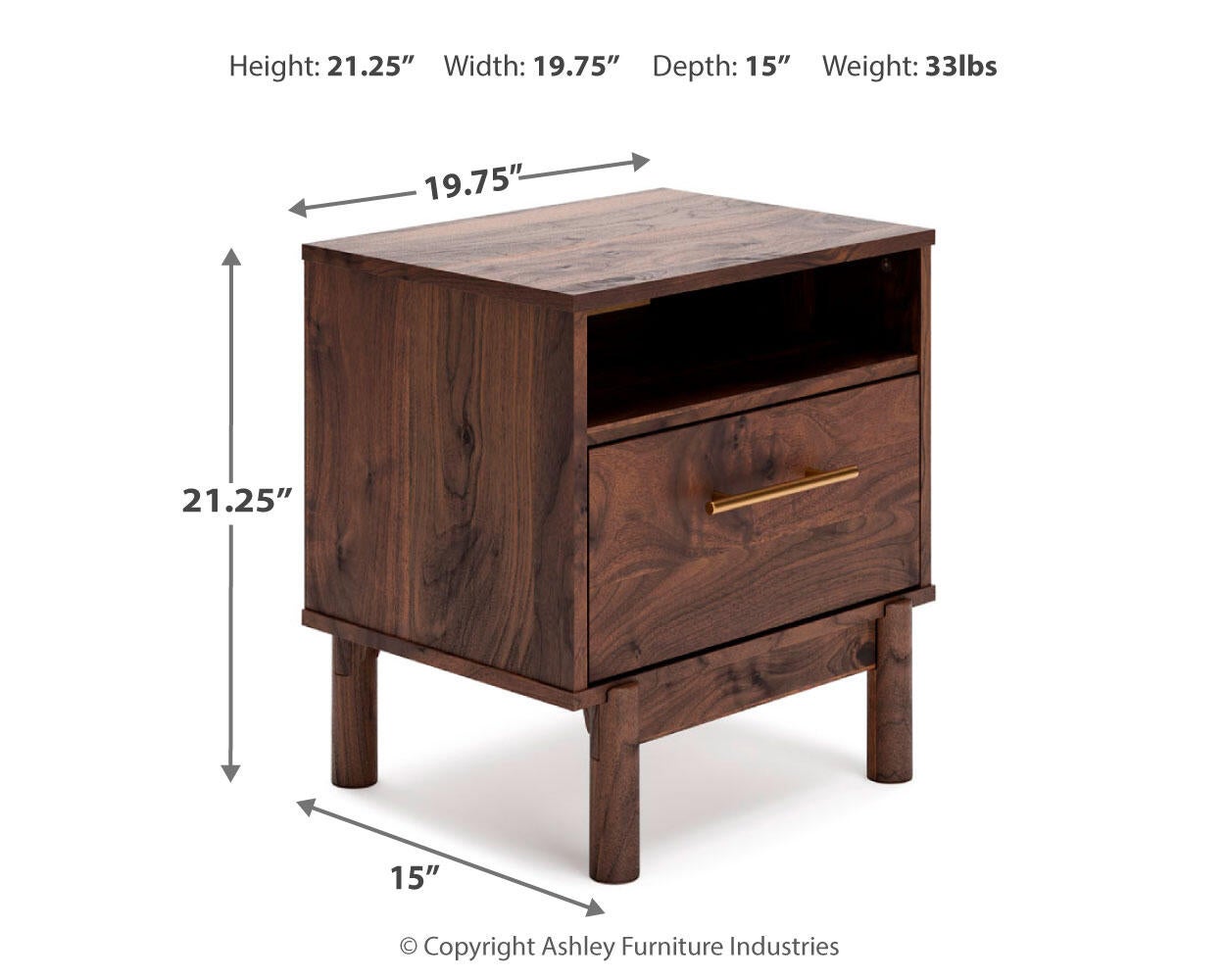 Calverson One Drawer Night Stand Signature Design by Ashley®