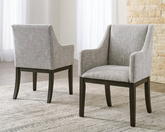 Burkhaus Dining UPH Arm Chair (2/CN) Signature Design by Ashley®