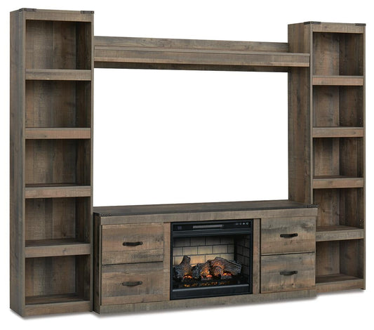 Trinell 4-Piece Entertainment Center with Electric Fireplace Signature Design by Ashley®