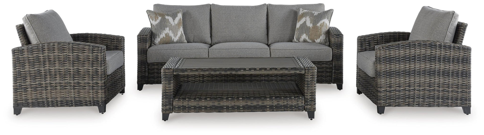 Oasis Court Sofa/Chairs/Table Set (4/CN) Signature Design by Ashley®