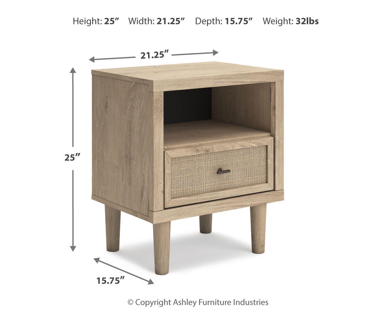 Cielden One Drawer Night Stand Signature Design by Ashley®