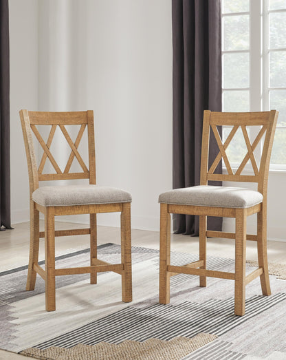 Havonplane Upholstered Barstool (2/CN) Signature Design by Ashley®