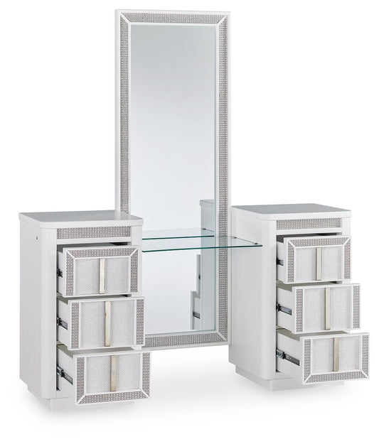 Chalanna Vanity with Mirror Signature Design by Ashley®