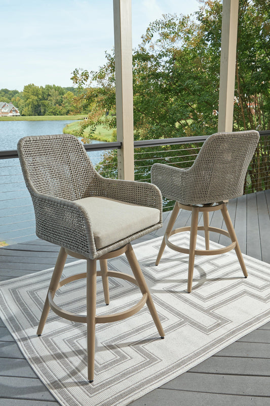 Seton Creek Barstool with Cushion (2/CN) Signature Design by Ashley®
