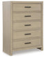 Calmoro Five Drawer Chest Signature Design by Ashley®