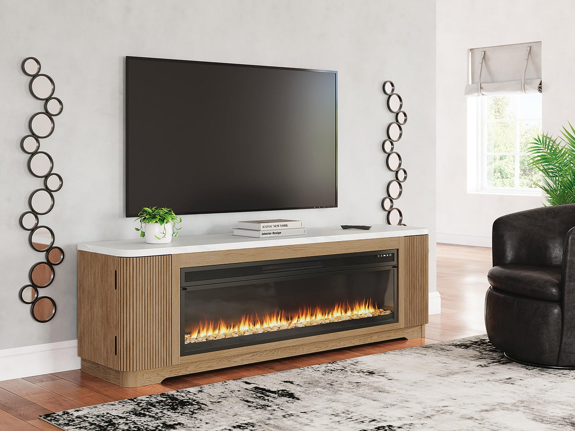 Camdill 80" TV Stand with Electric Fireplace Signature Design by Ashley®