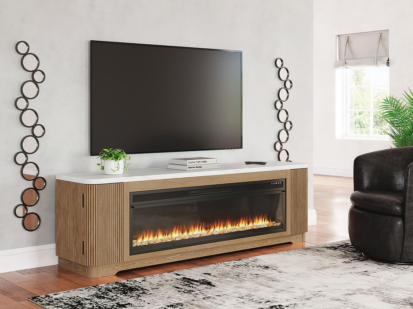 Camdill 80" TV Stand with Electric Fireplace Signature Design by Ashley®