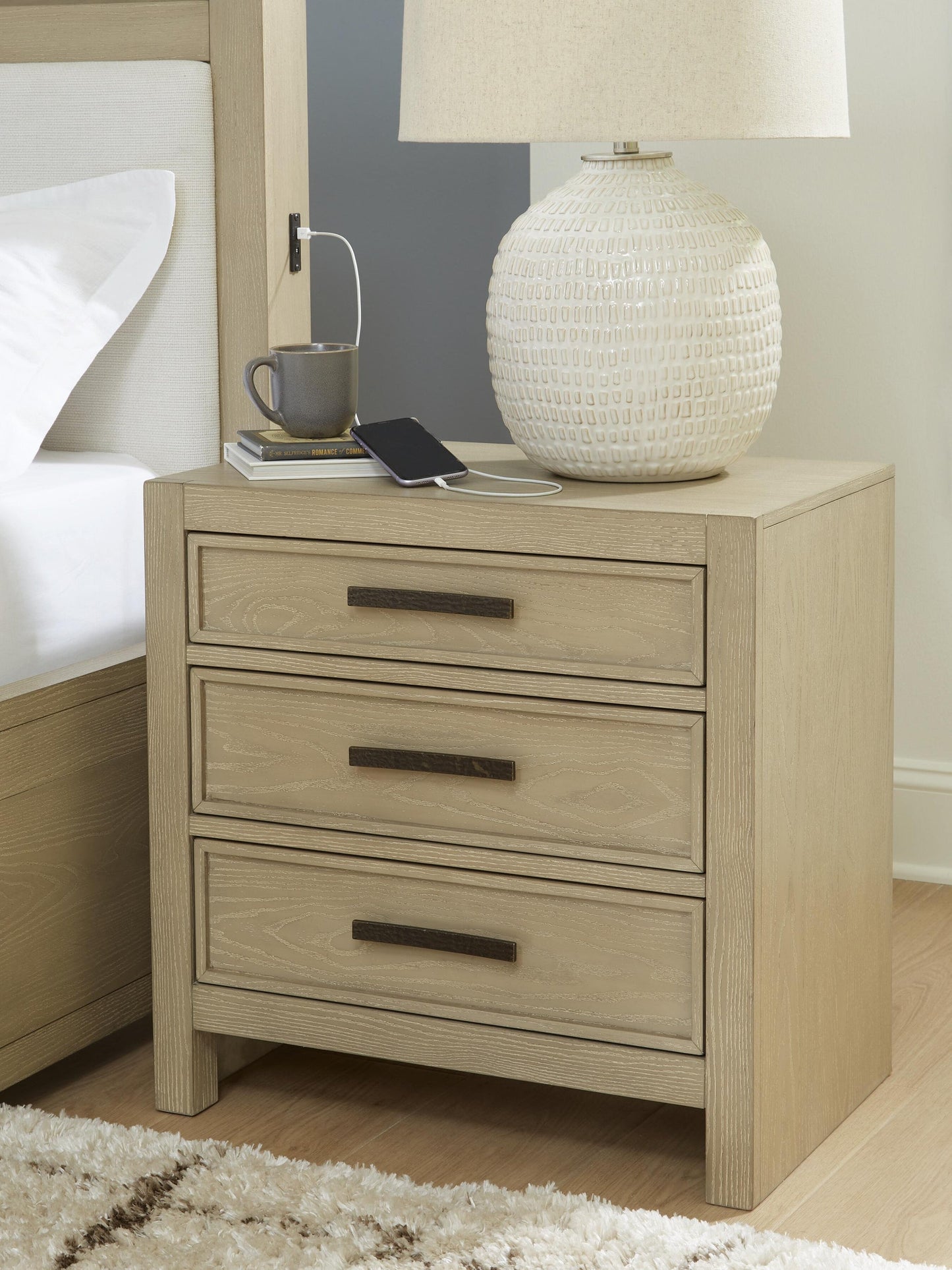 Calmoro Three Drawer Night Stand Signature Design by Ashley®
