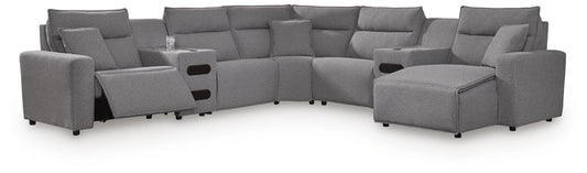 Modmax II 7-Piece Power Reclining Sectional with Chaise and Audio Consoles Signature Design by Ashley®