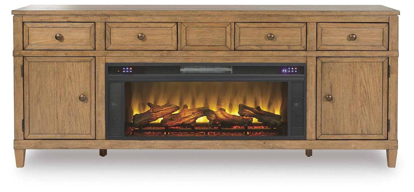 Sharlance 81" TV Stand with Electric Fireplace Signature Design by Ashley®