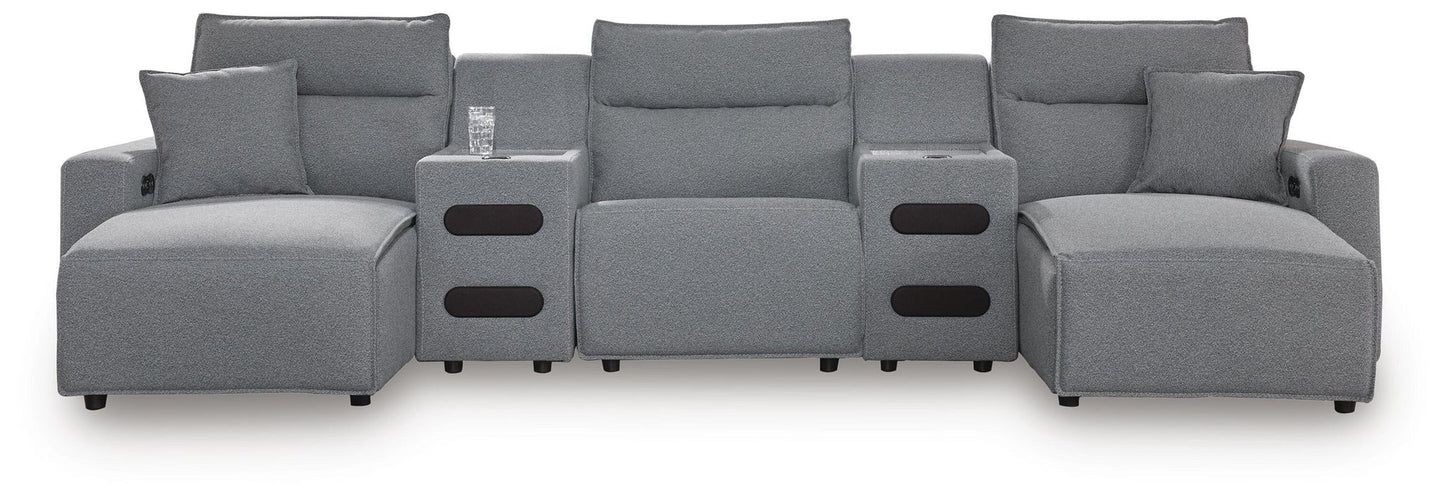 Modmax II 5-Piece Power Reclining Sectional with Chaise and Audio Consoles Signature Design by Ashley®