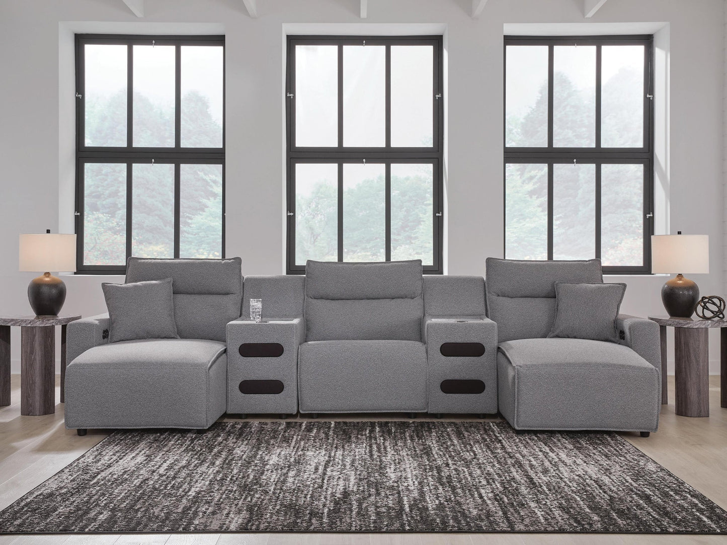 Modmax II 5-Piece Power Reclining Sectional with Chaise and Audio Consoles Signature Design by Ashley®