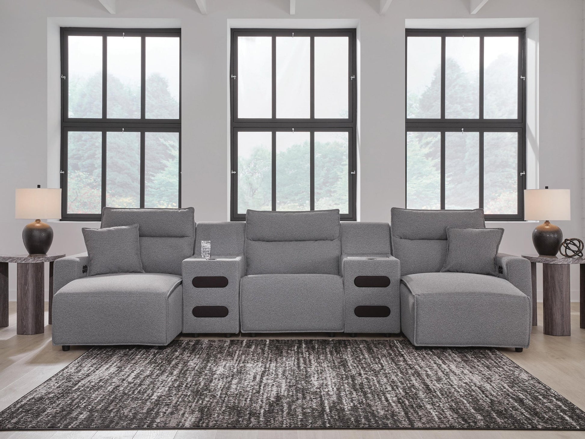 Modmax II 5-Piece Power Reclining Sectional with Chaise and Audio Consoles Signature Design by Ashley®