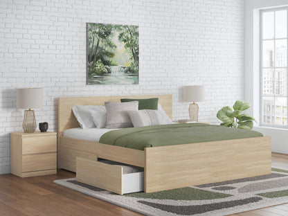 Onita  Panel Platform Bed With 1 Side Storage