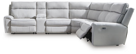 Social Pointe 6-Piece Reclining Sectional with Storage Console Signature Design by Ashley®