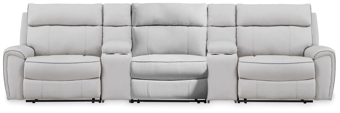Social Pointe 5-Piece Reclining Sectional with Storage Consoles Signature Design by Ashley®