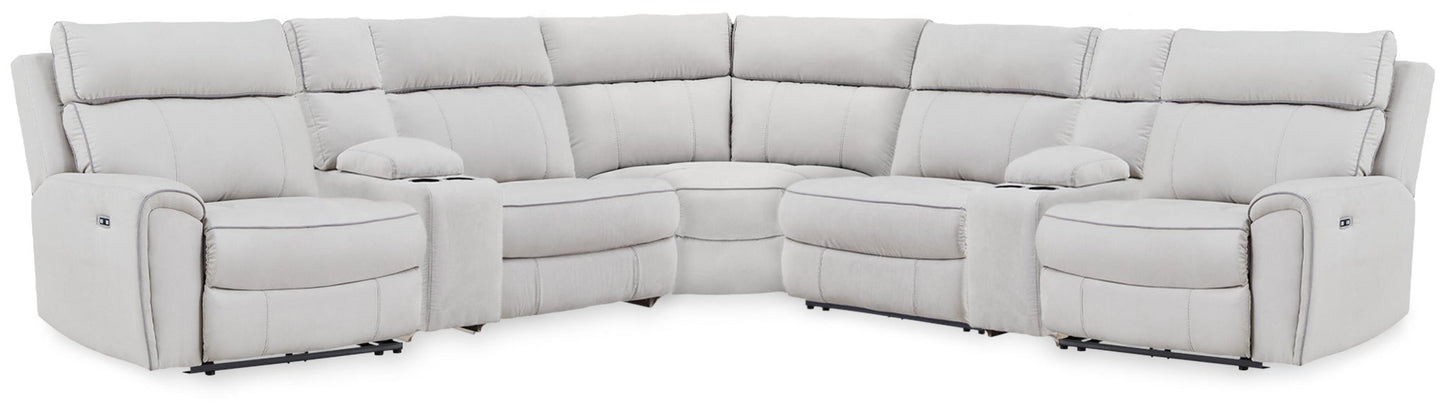 Social Pointe 7-Piece Reclining Sectional with Storage Consoles Signature Design by Ashley®