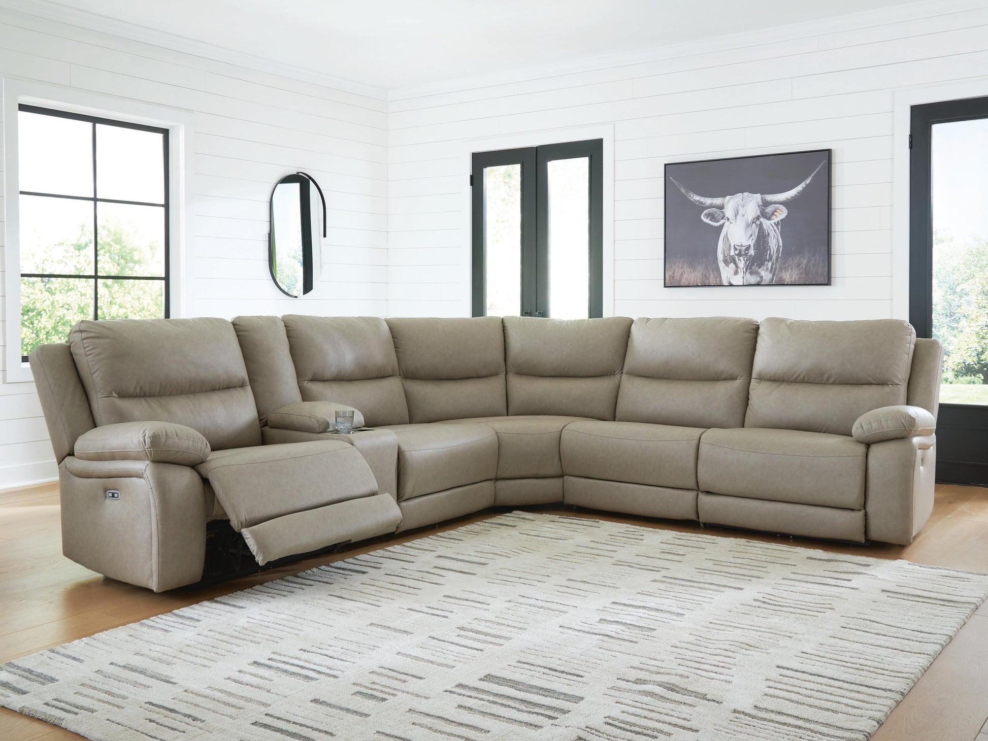 Narwhal Place 6-Piece Reclining Sectional with Storage Console Signature Design by Ashley®