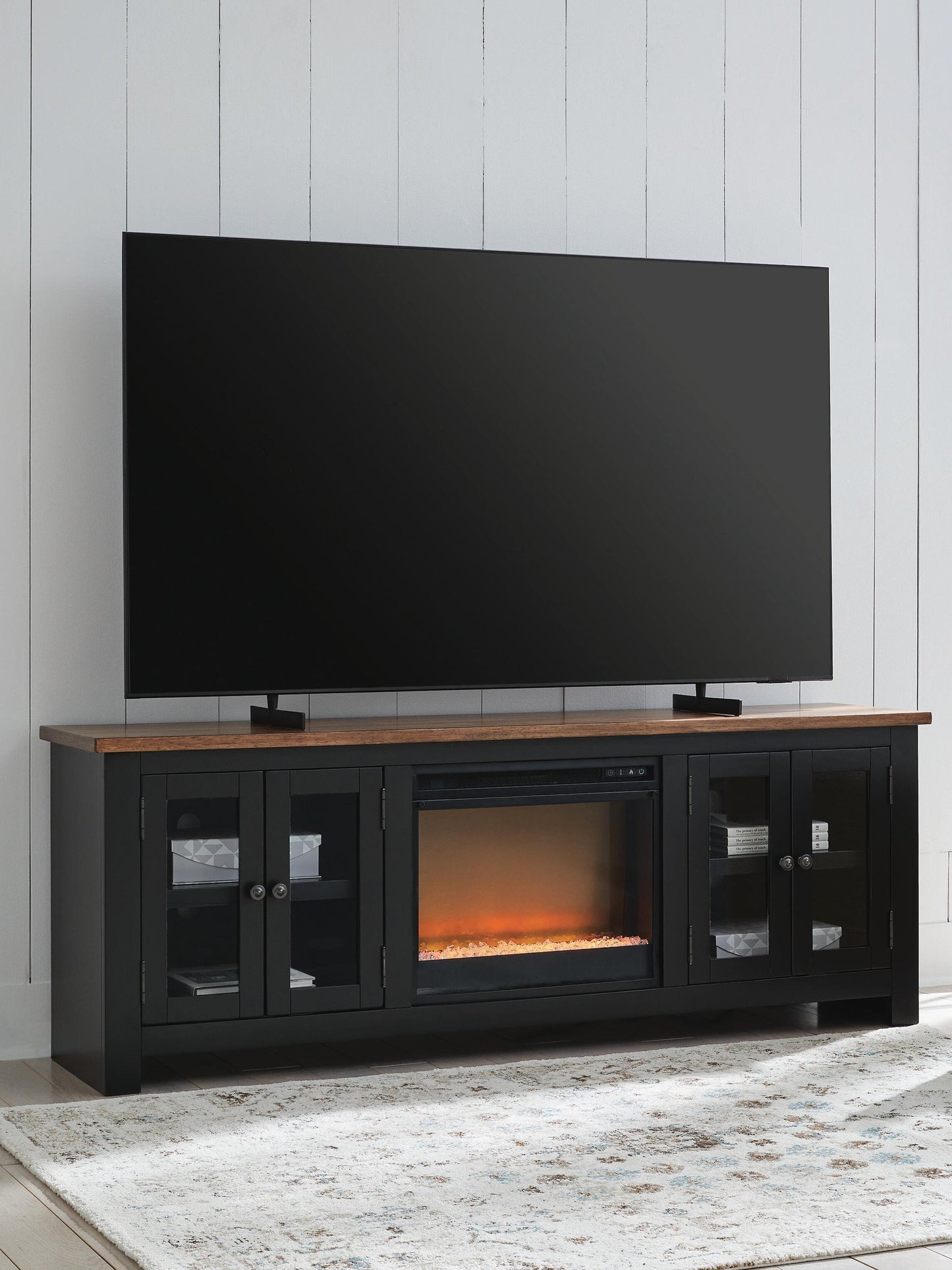 Wildenauer 76" TV Stand with Electric Fireplace Signature Design by Ashley®