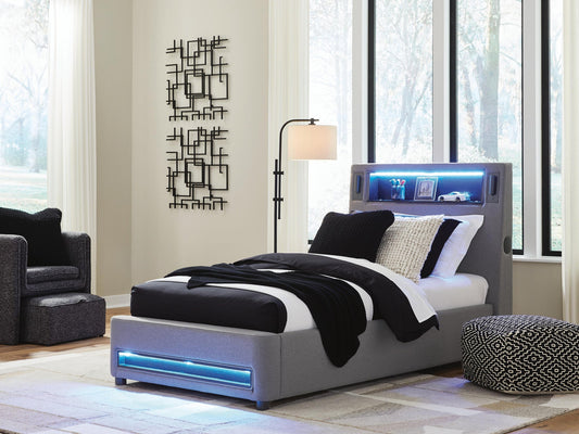 Verishaw  Upholstered Bed With Wireless Audio Signature Design by Ashley®