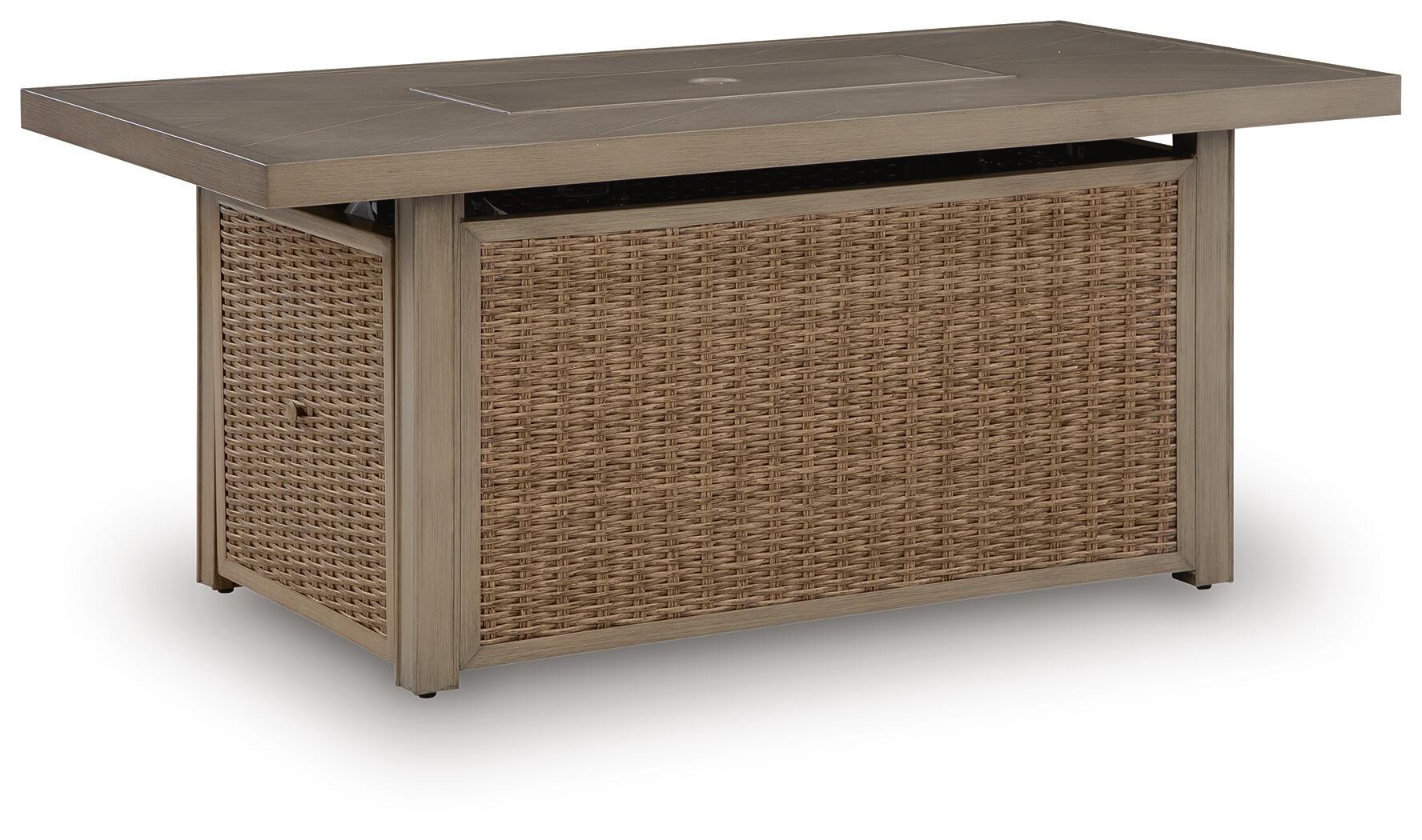 Laguna Heights Rectangular Fire Pit Table Signature Design by Ashley®