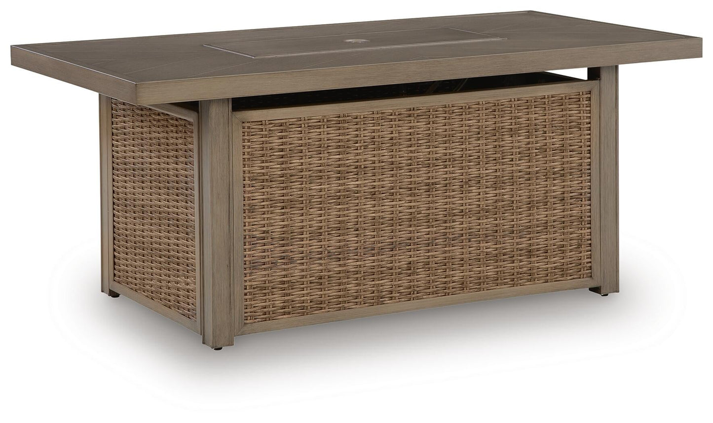 Laguna Heights Rectangular Fire Pit Table Signature Design by Ashley®