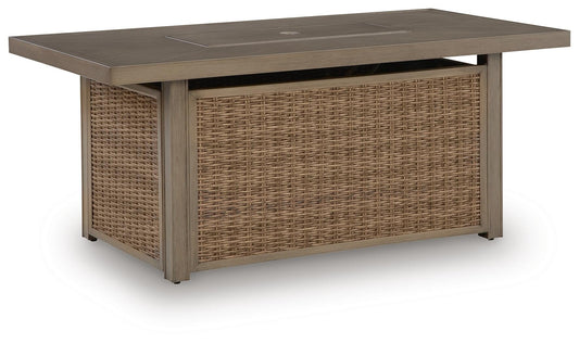 Laguna Heights Rectangular Fire Pit Table Signature Design by Ashley®