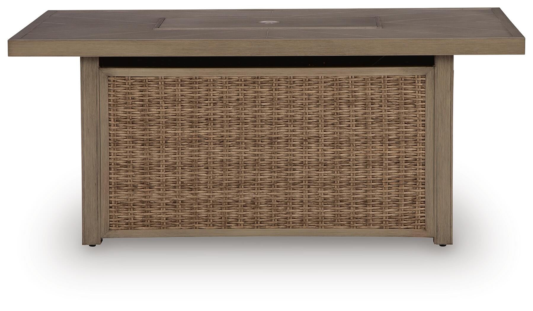 Laguna Heights Rectangular Fire Pit Table Signature Design by Ashley®