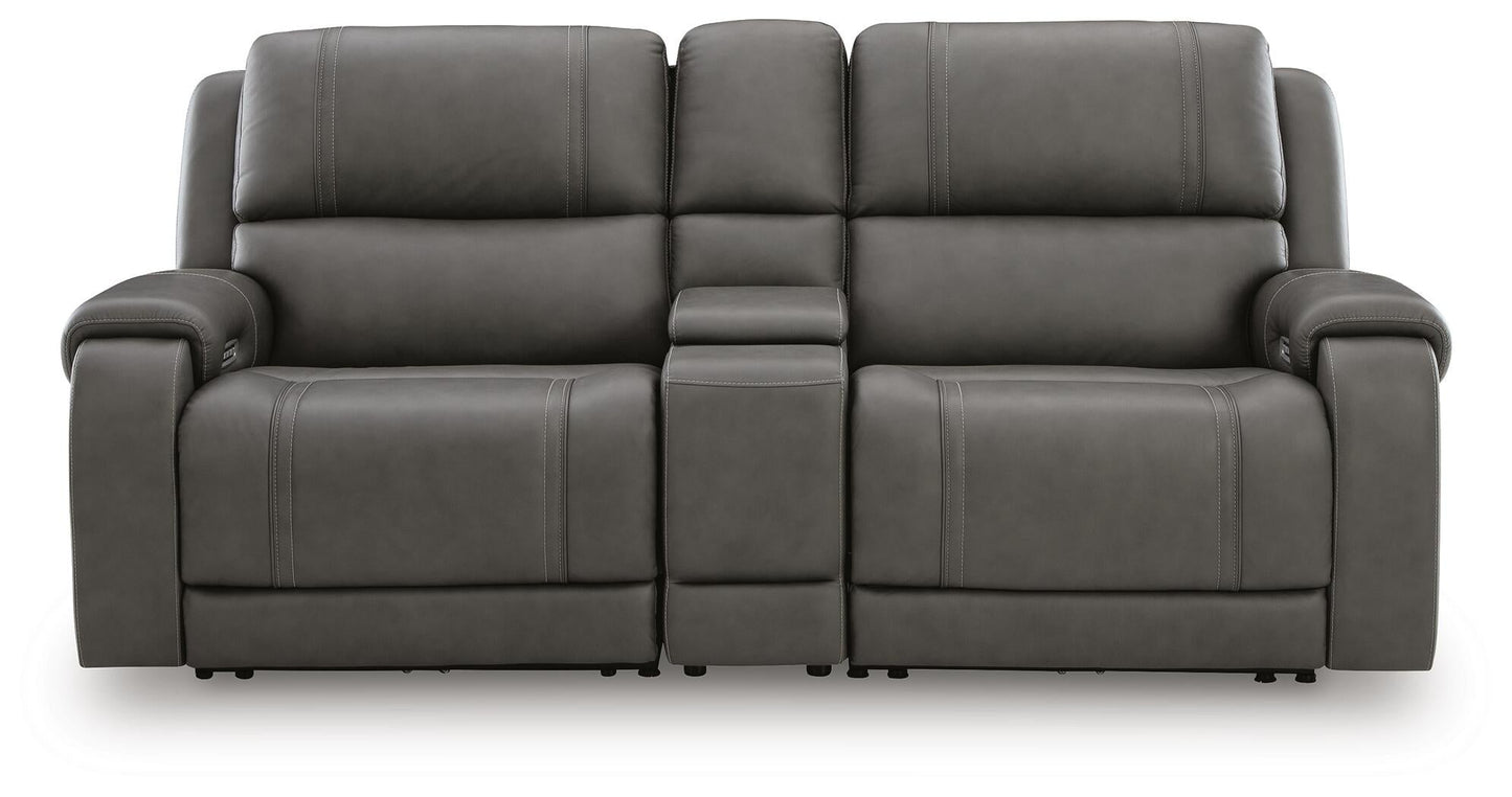 5Z - Pittson 3-Piece Power Reclining Sectional Loveseat with Console Signature Design by Ashley®