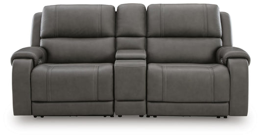 5Z - Pittson 3-Piece Power Reclining Sectional Loveseat with Console Signature Design by Ashley®