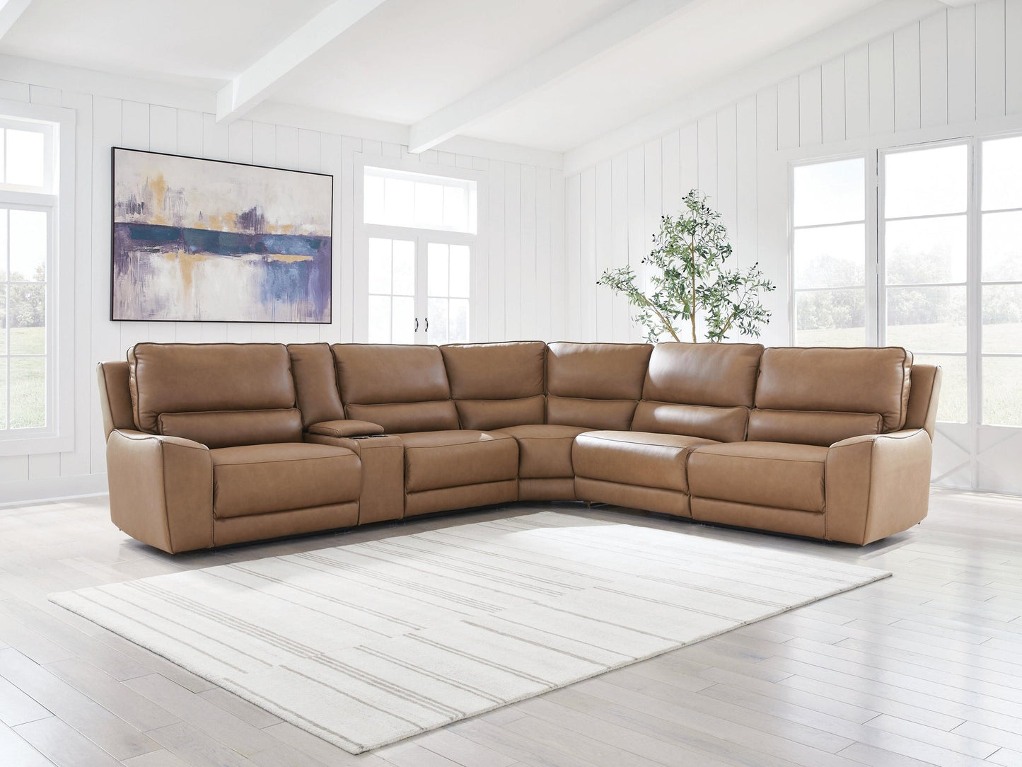 DeepWakes 6-Piece Reclining Sectional with Storage Console Signature Design by Ashley®