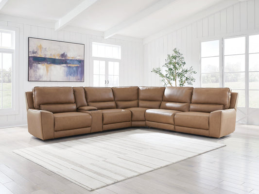 DeepWakes 6-Piece Reclining Sectional with Storage Console Signature Design by Ashley®