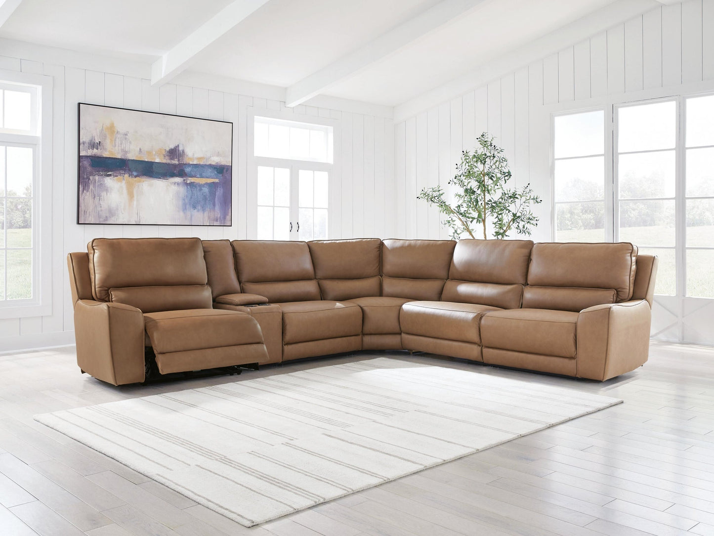 DeepWakes 6-Piece Reclining Sectional with Storage Console Signature Design by Ashley®