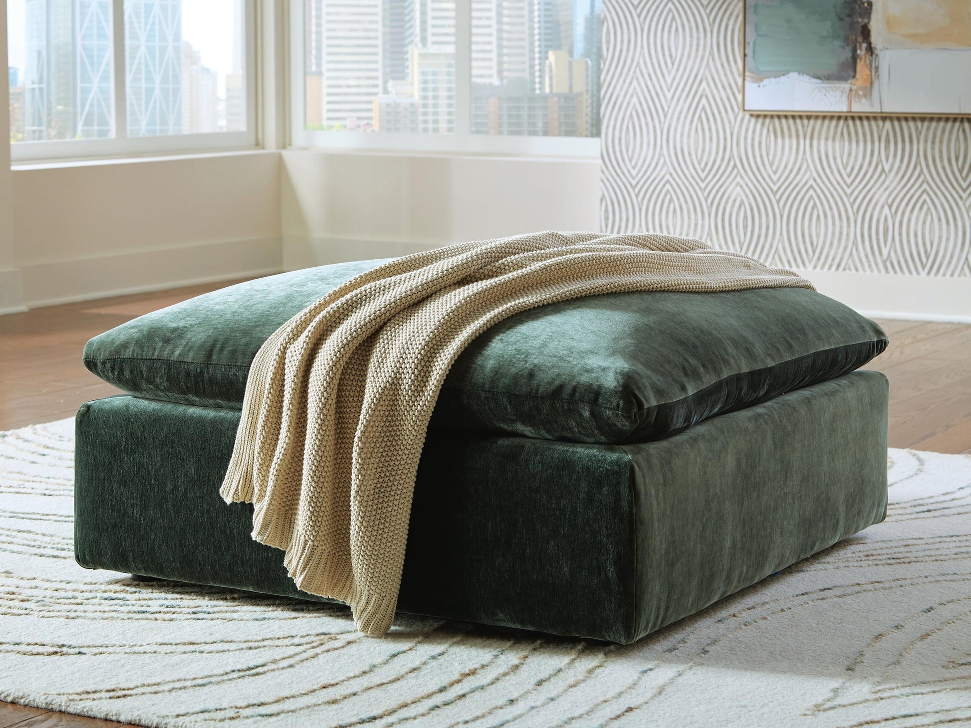 Carriage View Oversized Accent Ottoman Benchcraft®