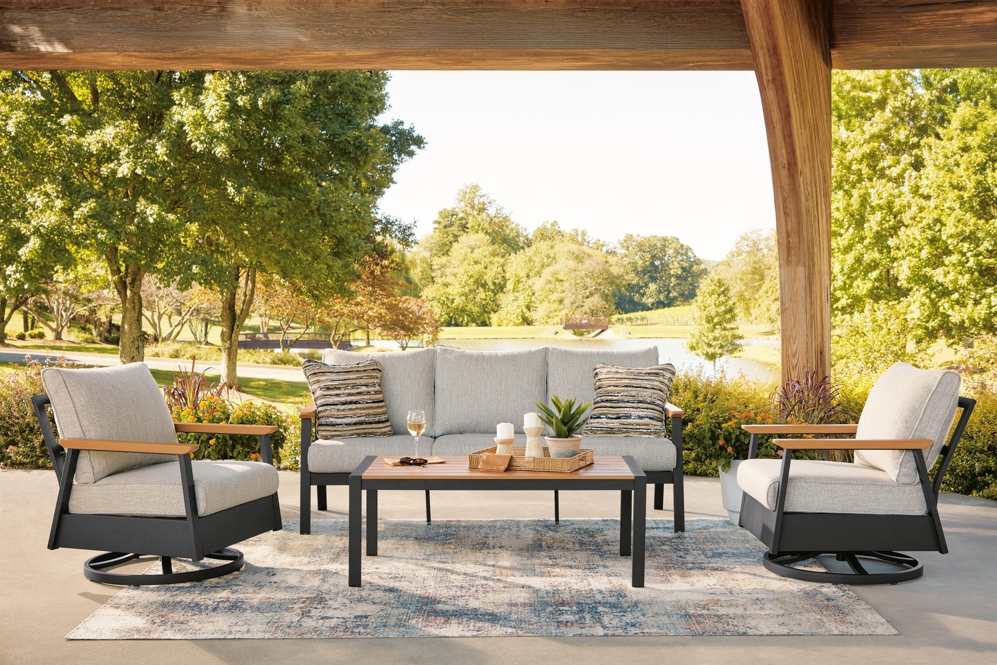 Carmel Highlands Sofa/Chairs/Table Set (4/CN) Signature Design by Ashley®