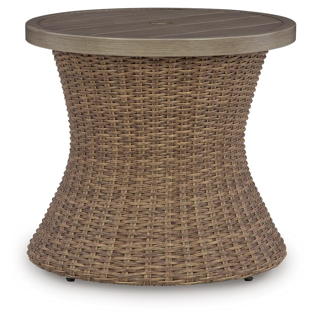 Laguna Heights Round End Table w/UMB OPT Signature Design by Ashley®