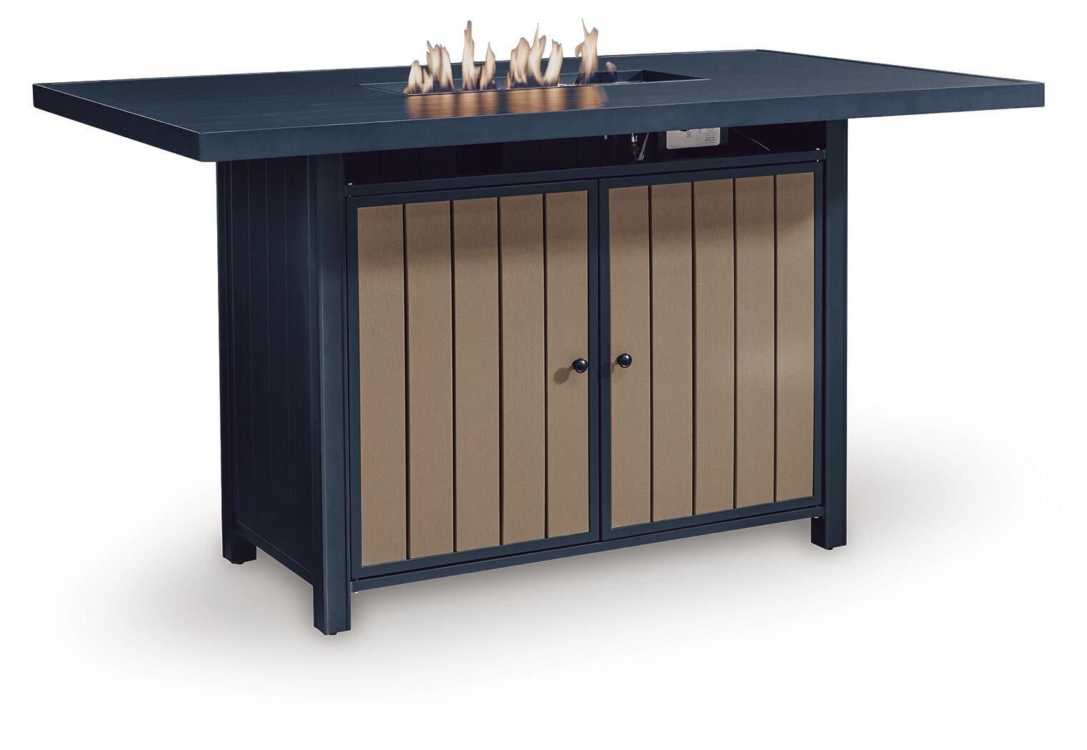 East Beach RECT Bar Table w/Fire Pit Signature Design by Ashley®