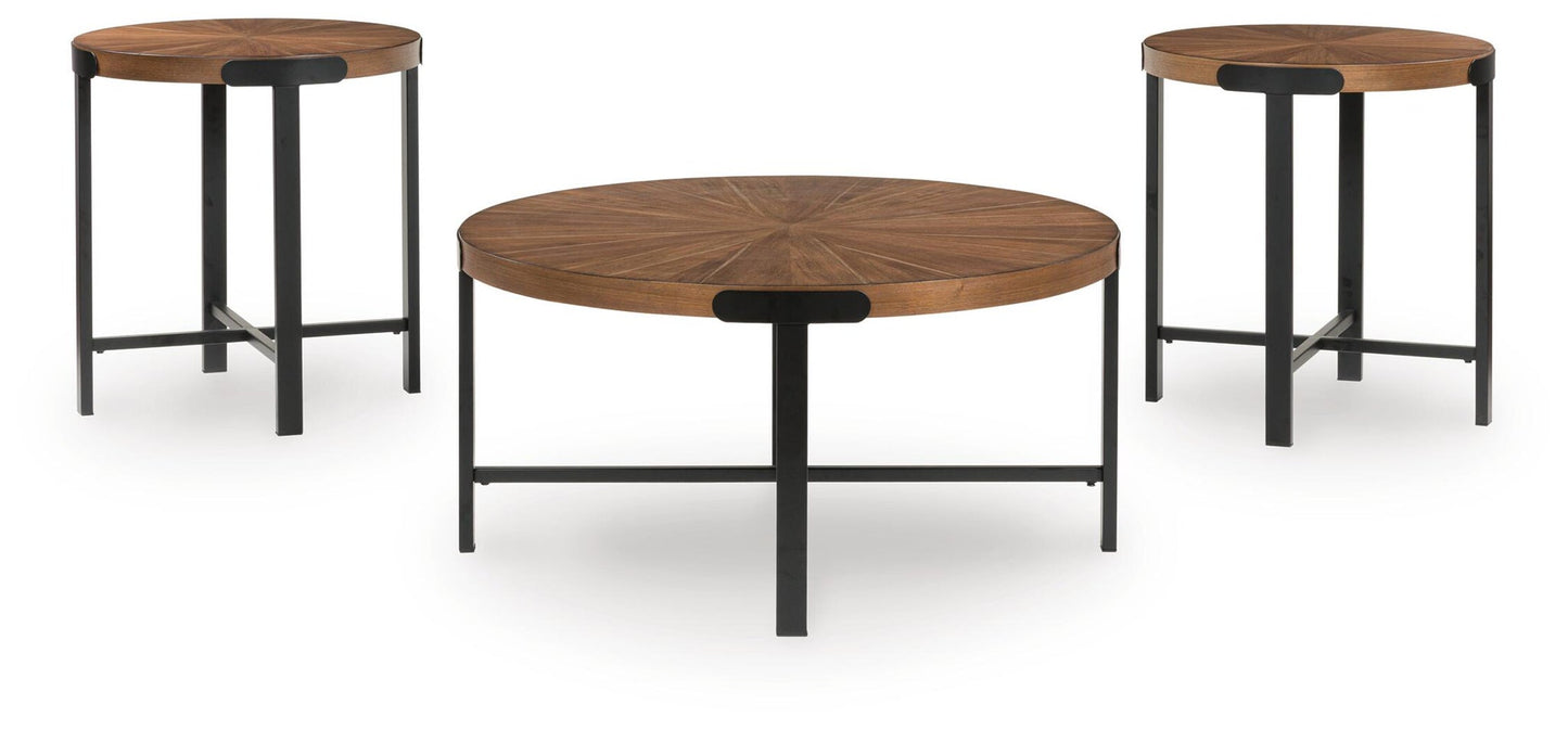 Crosstrail Occasional Table Set (3/CN) Signature Design by Ashley®