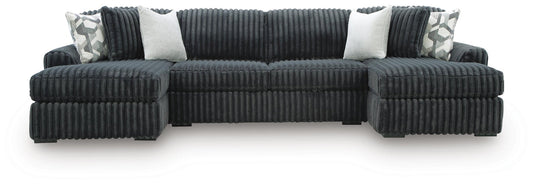 Midnight-Madness 3-Piece Double Chaise Sectional Signature Design by Ashley®
