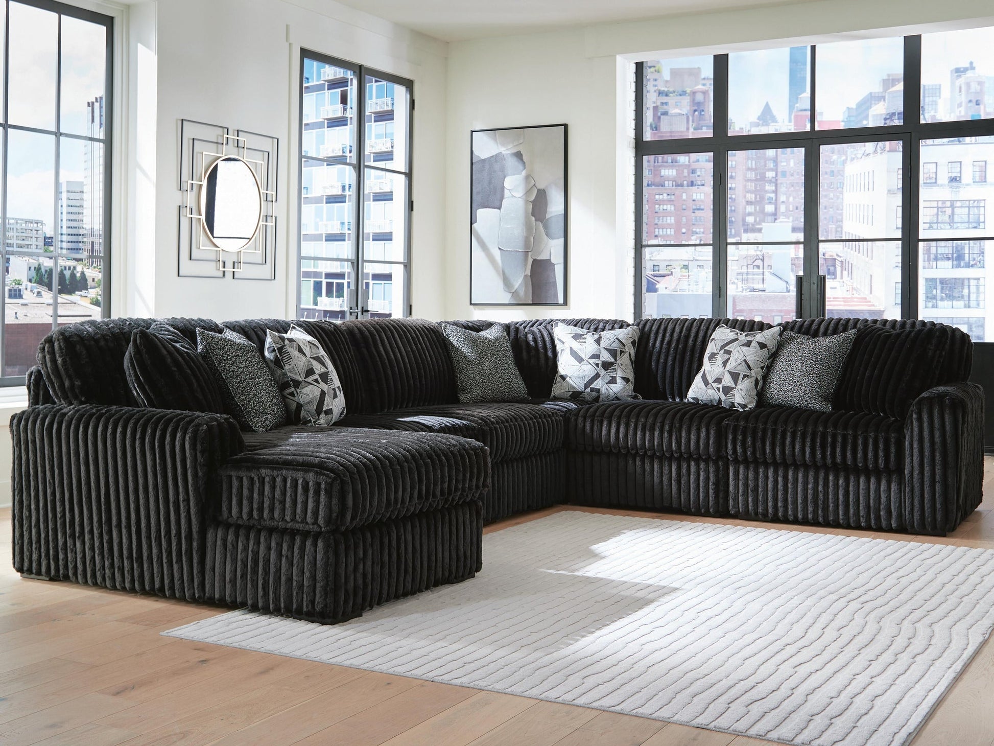 Midnight-Madness 6-Piece Sectional with Chaise Signature Design by Ashley®