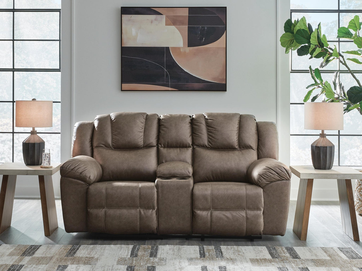 Lowilla DBL Rec Loveseat w/Console Signature Design by Ashley®