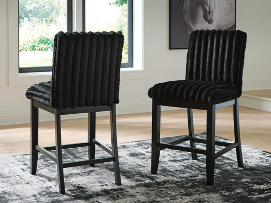 Mervannie Upholstered Barstool (2/CN) Signature Design by Ashley®