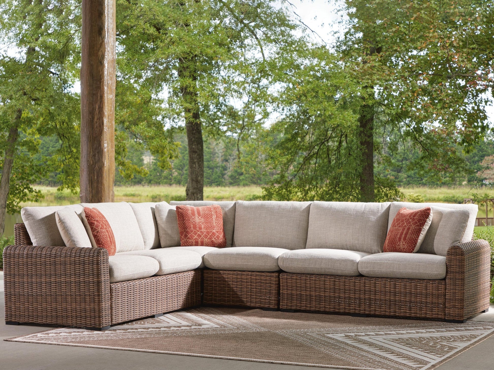 Dolan Creek 4-Piece Outdoor Sectional Signature Design by Ashley®