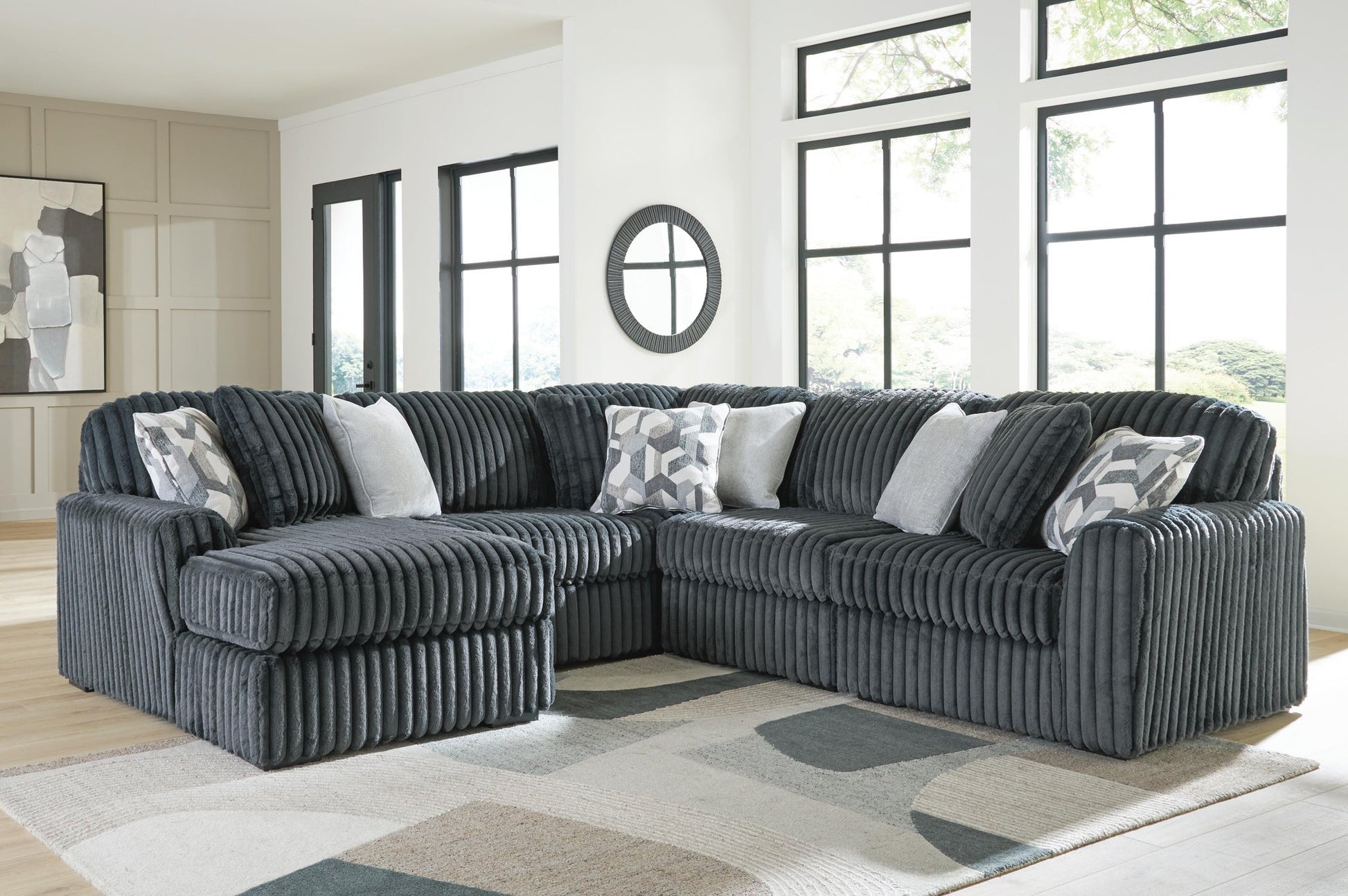 Midnight-Madness 5-Piece Sectional with Chaise Signature Design by Ashley®